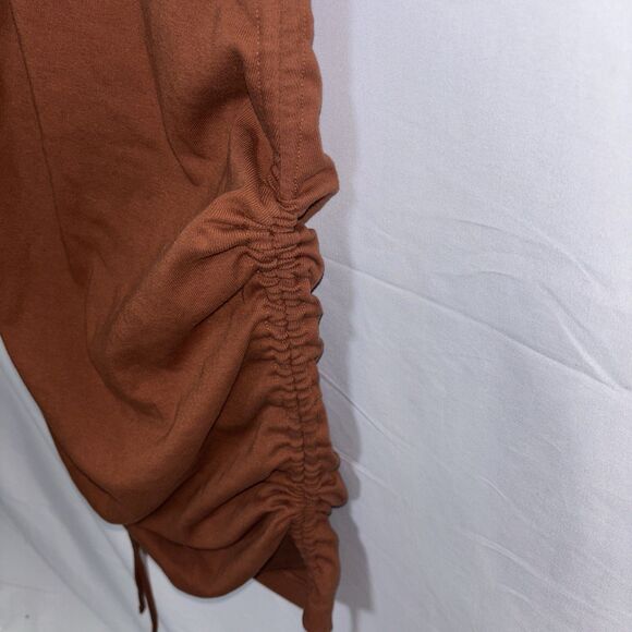 GOOD AMERICAN Ruched Bodycon Tank Dress SZ 3 Rust Brown Casual Summer MSRP $129 - Picture 5 of 8
